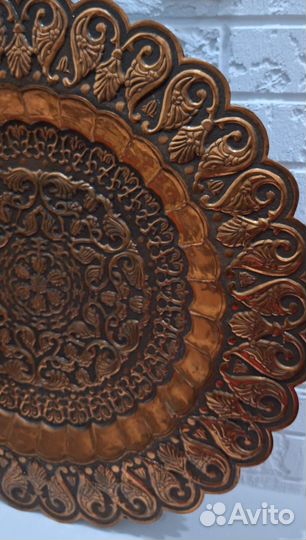 Пано, чеканка, барельеф на меди Западная Германия