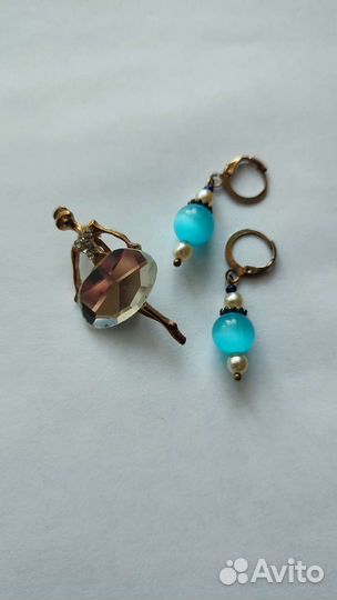 Серьги и брошь СССР