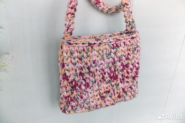 Цветная детская трикотажная сумка через плечо