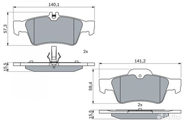 Колодки тормозные дисковые mercedes-benz W211/W212/W220/W221/R230 задние