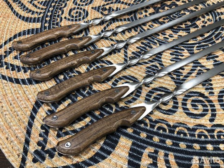 Набор шампуров 6 шт. Ручка Ясень