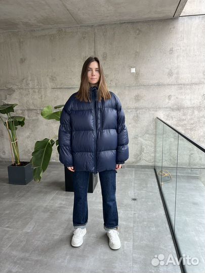 Пуховик hm premium m синий