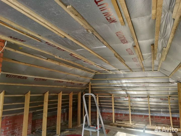 Утепление эковатой