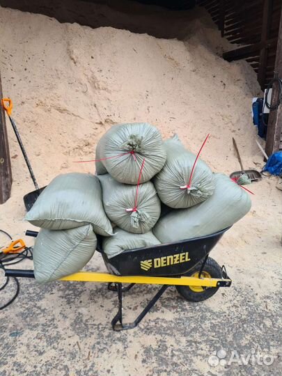 Опилки стружка в мешках