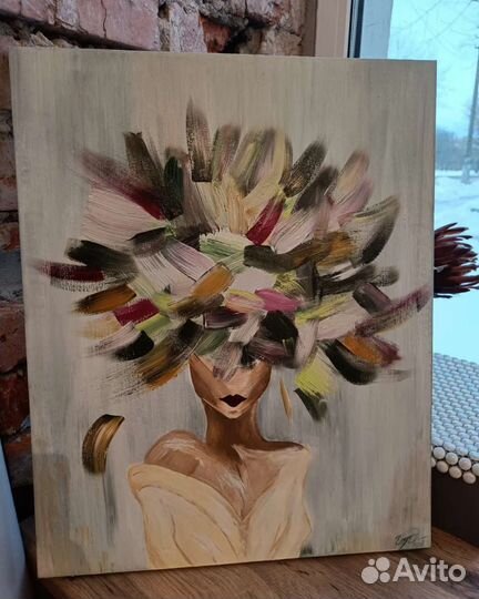 Картина акрилом абстракция