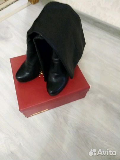 Кожаные сапоги