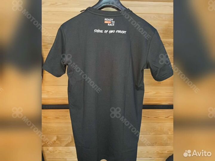 Футболка ктм, hard knocks TEE, чёрный, размер S