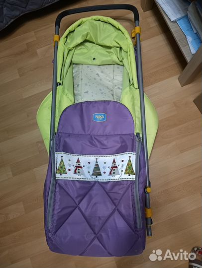 Детские санки коляска ника