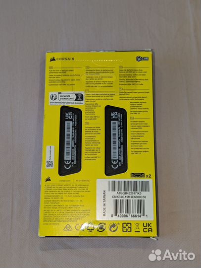 Corsair Vengeance 32gb DDR5 6000mhz (новая)