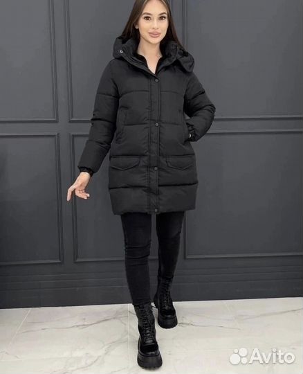 Пуховик зимний в трех цветах 38-52 р