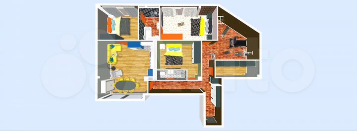 3-к. апартаменты, 106 м², 1/5 эт.