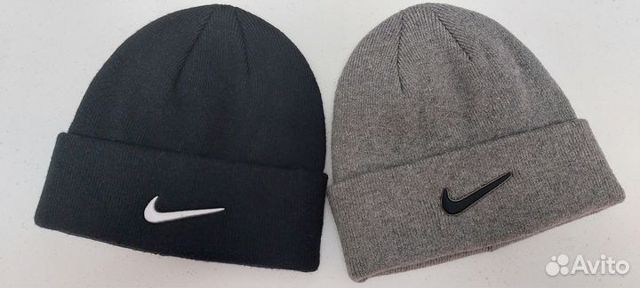 Мужская зимняя шапка на флисе Nike по голове