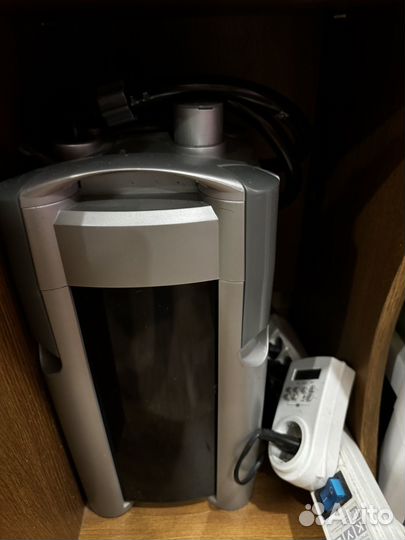 Аквариум, фильтр, украшения, растения, рыбы гурами