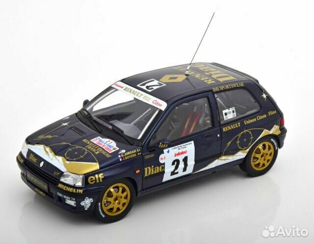 Рено Renault Clio Ралли 1993 Norev 1:18 185228