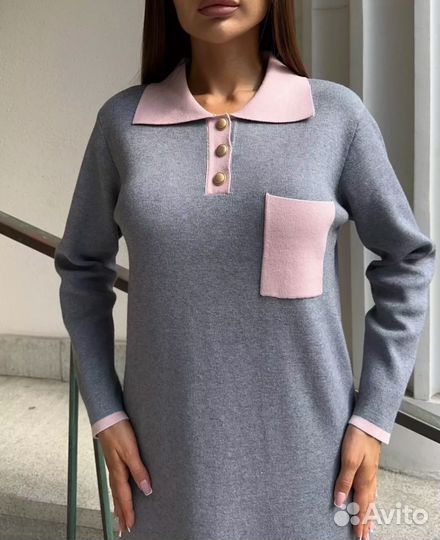Платье женское вязаное 44 50 новое