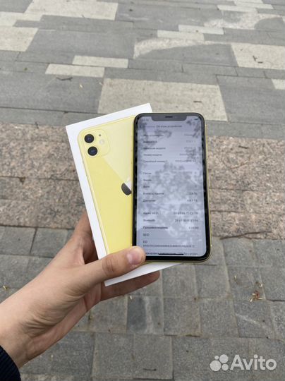 iPhone 11 128gb Yellow Ростест+Чек (sim+esim)