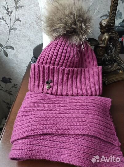 Шапка с шарфом и Шапка -берет с шарфом