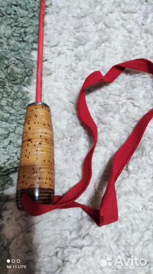 Багорик для зимней рыбалки с берестянной ручкой