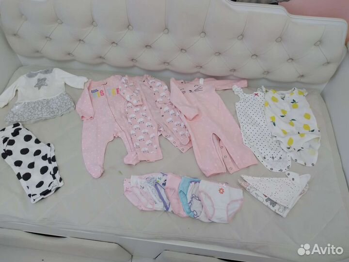 Вещи пакетом на девочку 68-74 см