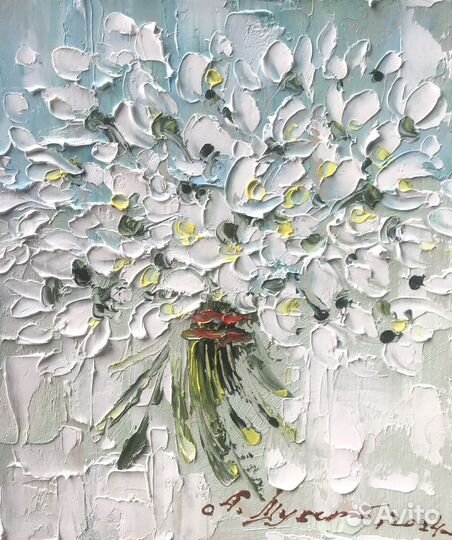 Картины Весенние цветы масло много работ