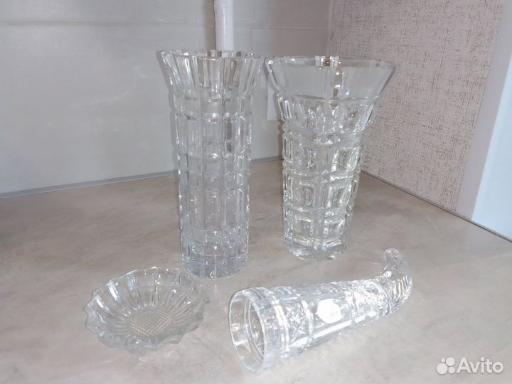 Вазы, рог - хрусталь СССР