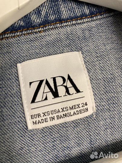 Джинсовая куртка zara женская