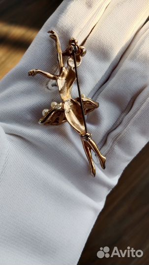 Брошь балерина винтаж