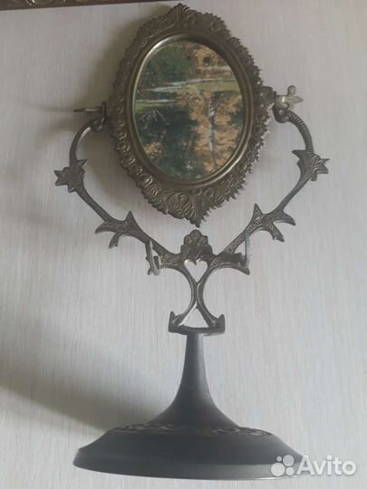 Зеркало. Винтаж. Латунь