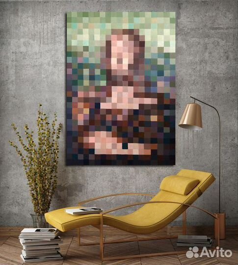 Картина «Мона Лиза в пикселях», 50x70