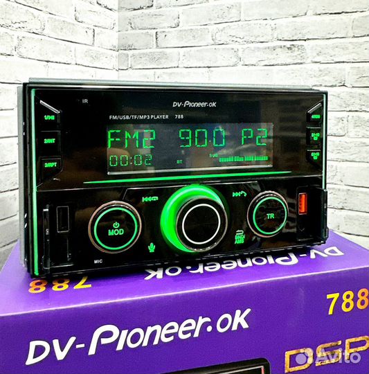 Магнитола Pioneer 788 процессорная с блютуз, новая