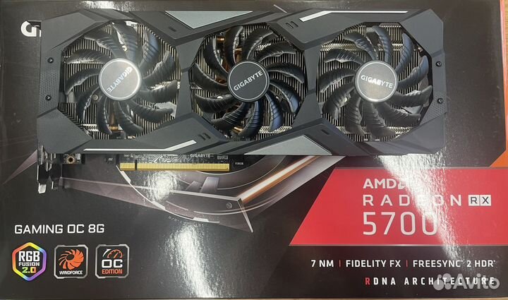 Видеокарта Rx 5700 gigabyte 8g