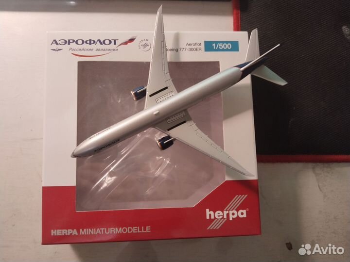 Модель самолета herpa Боинг 777-300er Аэрофлот