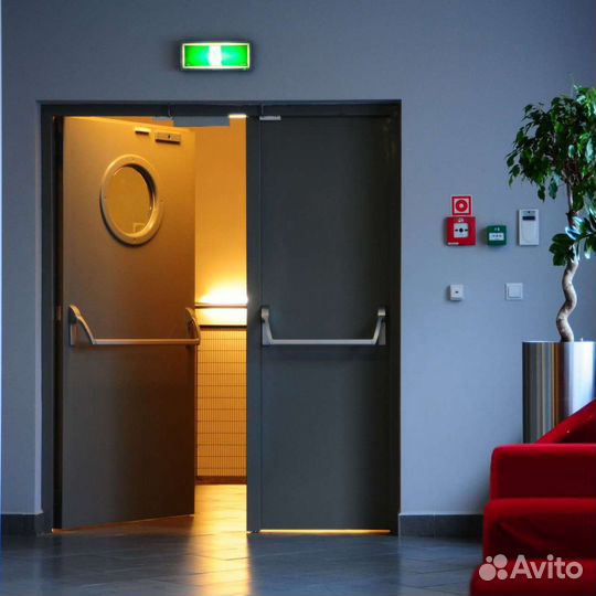 Дверь противопожарная 2080*1280 7035 R 900 дпм EI