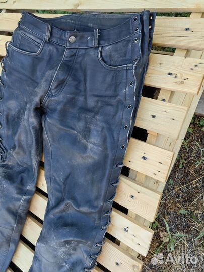 Брюки кожаные