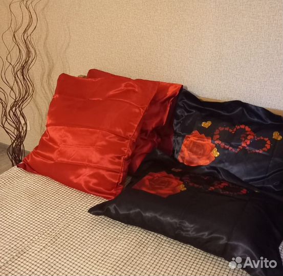 Наволочки атласные комплект 4шт