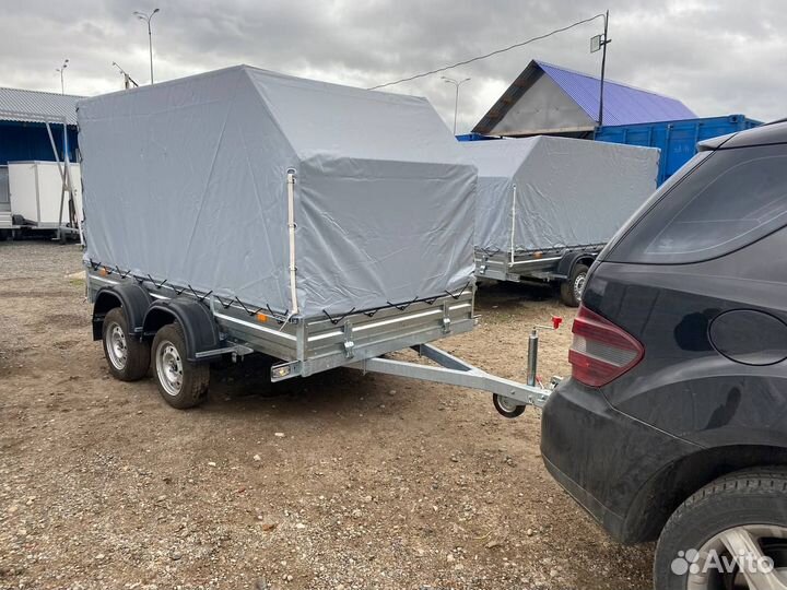 Прицеп с тентом аэро 150 см.Немецкие комплектующие