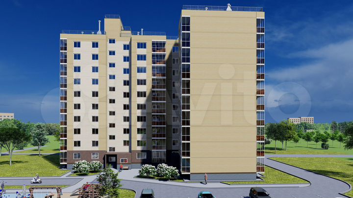 2-к. квартира, 67,9 м², 1/10 эт.