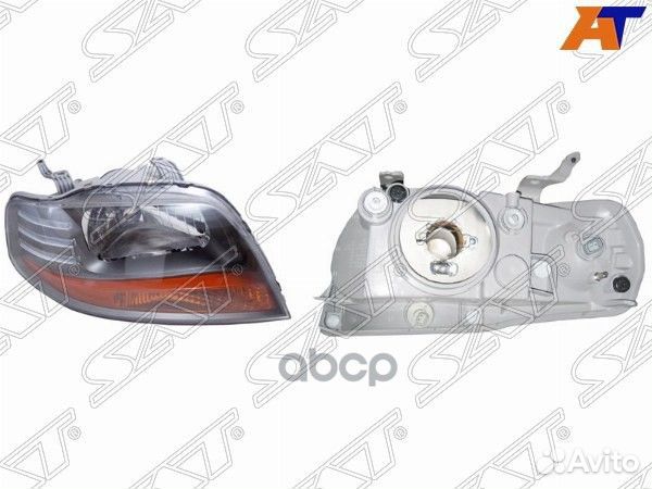 Фара chevrolet aveo T200 03-08 RH 4/5D черная S