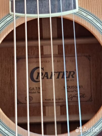 Корейская акустическая гитара Crafter