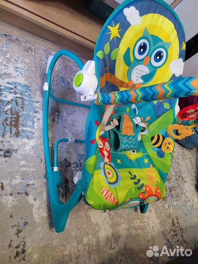 Шезлонг качели с вибрацией и музыкой