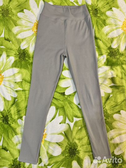 Лосины (леггинсы) на флисе утепленные в рубчик 48