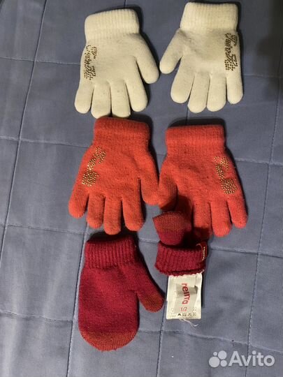 Варежки и перчатки для девочки 1-2-3 года