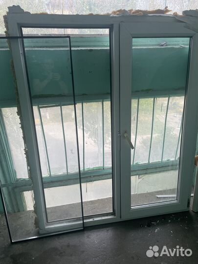 Окно пласт, б/у. Размер шир 130, длина 158