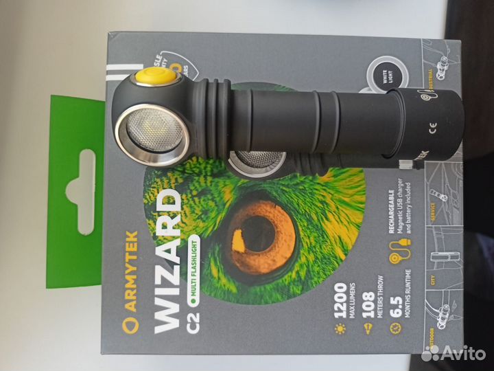 Фонарь armytek wizard c2 magnet, Белый