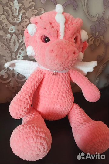 Вязаный плюшевый дракон. Символ 2024