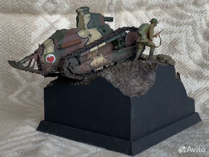 Диорама (виньетка) 1/35. Renault FT, 1917 г