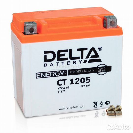 Аккумулятор для мототехники delta CT 1205 80 А