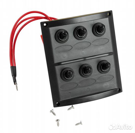 Панель бортового питания 6 переключателей, предохр