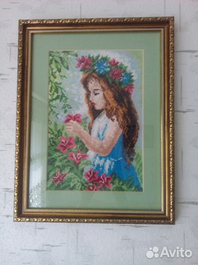 Вышивка крестом готовая картина 