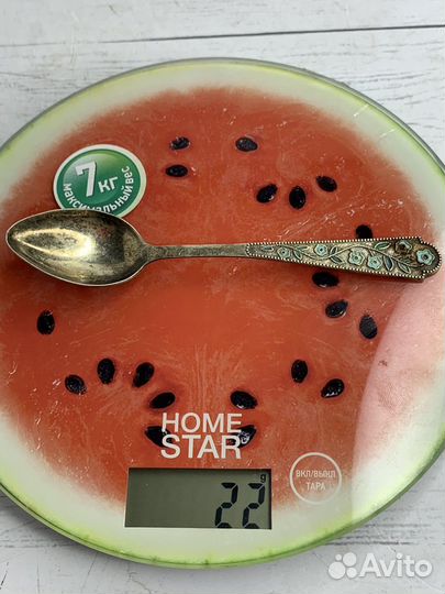 Ложка эмали серебро 875 со звездой